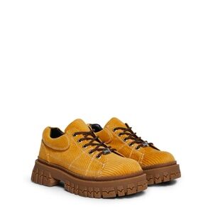 WITCH WANNABE TEEN CRAFT OXFORDS - YELLOW CORDUROY  DELIA*S BY DOLLS KILL	 WITCH
